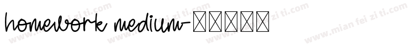 homework medium字体转换